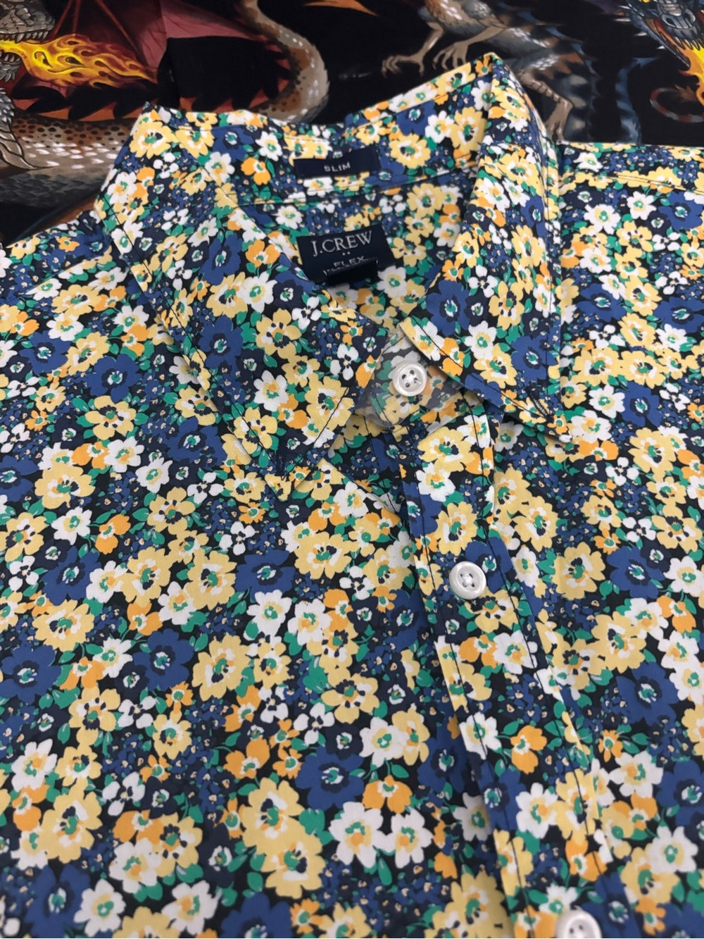 J. Crew Short Sleeve, Slim Fit, Flex-Washed Button-Down Shirt, XL